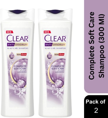 Clear Anti Dandruff Complete Soft Care Shampoo 300ml (Pack of 2)(600 ml)