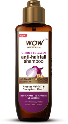 WOW SKIN SCIENCE Onion & Collagen Anti-Hairfall Shampoo | New & Improved Formulation(100 ml)