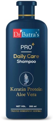 Dr Batra's PRO+ Daily Care Shampoo| Enriched with Keratin Protein, Aloe Vera, Thuja Extracts| Maintains scalp health| Sulphate, Paraben, Silicone Free(350 ml)