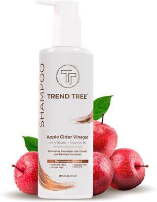 TRENDTREE Apple Cider Vinegar Shampoo With Biotin + Vitamin B5 | Sulphate & Paraben Free(250 ml)