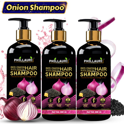 Phillauri Red Onion Black Seed Shampoo for Hair Growth and Fall Control(900 ml)