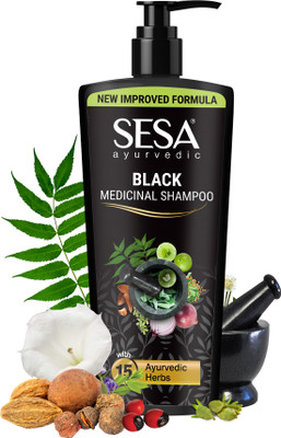 SESA Ayurvedic Shampoo for Hair Fall Control With Bhringraj and 16 Natural Herbs(500 ml)