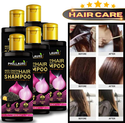 Phillauri Onion Shampoo With Black Seed Extracts Controls Hair Fall for Men & Women(500 ml)