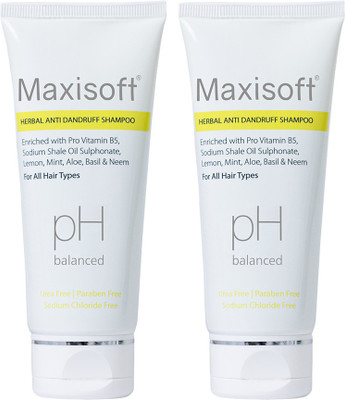 Maxisoft Herbal Anti Dandruff Shampoo | With Amla & Tea Tree Oil (100 ml - Pack of 2)(200 ml)