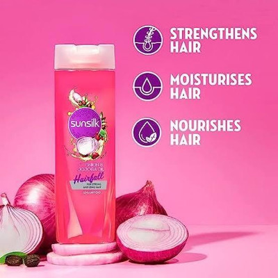 SUNSILK Hairfall Shampoo With Onion & Jojoba Oil 195ml(195 ml)