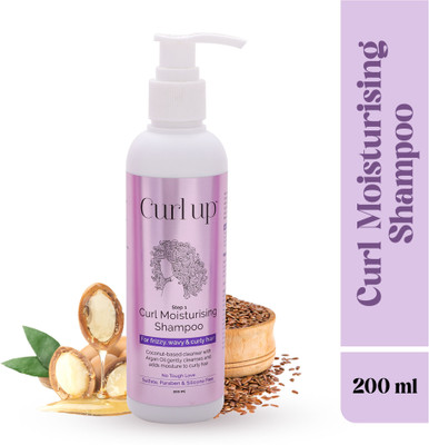 CURL UP Curl Moisturising | Sulphate & Paraben Free Curly Hair Shampoo(200 ml)