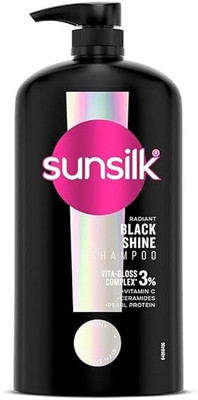 SUNSILK New-Radiant Black Shine Shampoo – Vita-Gloss Complex(1 L)