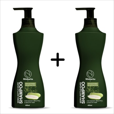 NIMBARKA Neem & Bottle Gourd Shampoo For Controls hair Loss 400*2 Pack Of 2(800 ml)