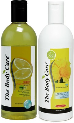 THE BODY CARE Lemon Shampoo & Egg Shampoo, 400ml Each, Combo(800 ml)