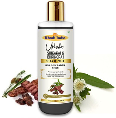 Utkrisht Khadi Shikakai & Bhringraj Shampoo for Strong Hair | SLS & PARABEN FREE(200 ml)