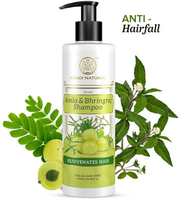 KHADI NATURAL Amla & Bhringraj Shampoo for Controlling Dandruff & Hair fall(650 ml)