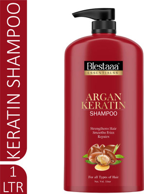 blestaaa essentialss Argan Keratin Smooth Shampoo Shine for Frizz Control FOR WOMEN..(1 L)