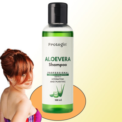 Protogin AloeVera Shine & Smoothness Shampoo for All Hair Types(100 ml)