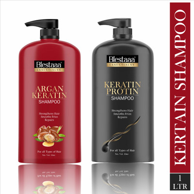 blestaaa essentialss ARGAN Keratin Smooth Shin And Shampoo For Men And Women.(2 L)
