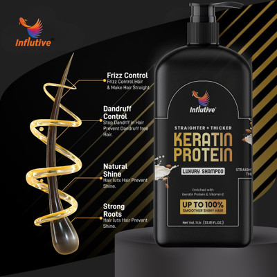 Influtive Keratin Protein Shampoo With Conditinor provides exceptional scalp and hair care(1000 ml)