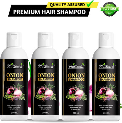 Phillauri Onion Hair Shampoo for Hair Fall Control and Anti Dandruff 200ml(800 ml)