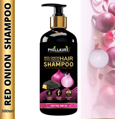 Phillauri Red Onion Black Seed Oil Shampoo Thicker Hair Growth and Reduced Shedding(300 ml)
