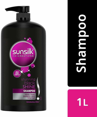 SUNSILK Stunning Black Shine Shampoo 1 ltr(1 L)