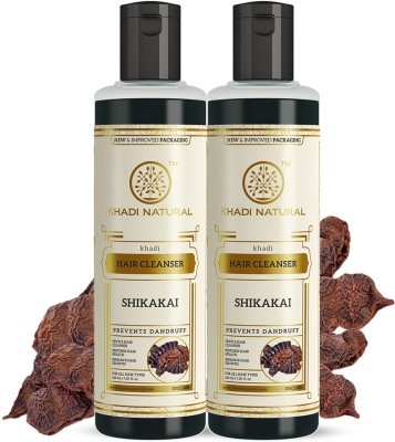 KHADI NATURAL Herbal Shikakai Cleanser/Shampoo (Pack of 2)(420 ml)
