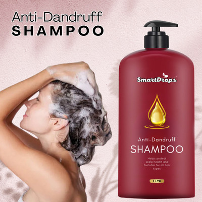 smartdrops Smooth & Silky Anti Dandruff Shampoo for Softer and Smoother Hair Men And Women(1 L)