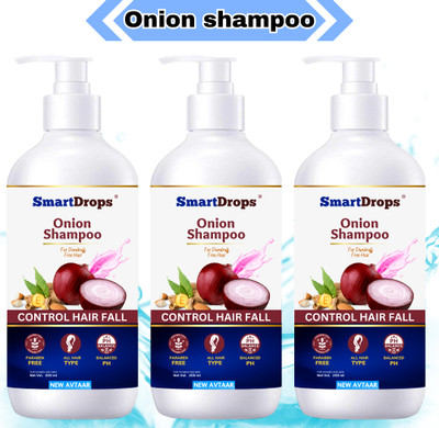 smartdrops Onion shampoo Smooth and Silky Anti Dandruff for Softer and Smoother Hair(600 ml)
