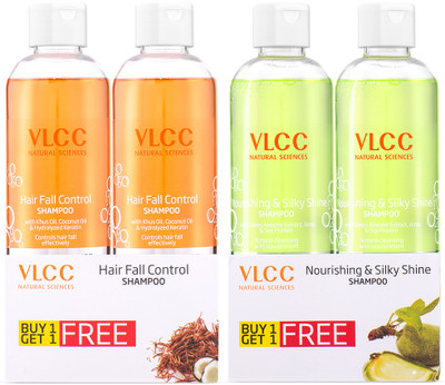 VLCC Nourishing Shampoo and Hair Fall Control Shampoo - Buy One Get One - 700 ml(350 ml)