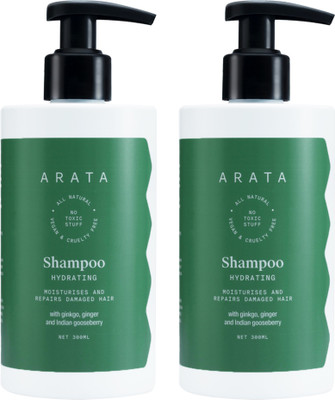 ARATA Daily Use Shampoo|With Gingko,Ginger, Indian Gooseberry|Repairs Damage(600 ml)