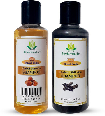 vedimatic Herbal Satreetha & Shikakai Shampoo - 420ml(420 ml)