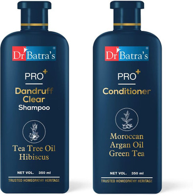 Dr Batra's PRO+ Dandruff Clear Shampoo with Conditioner (350 ml Each)(700 ml)