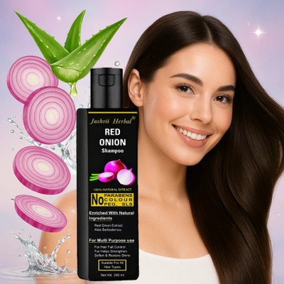 jashvii herbal Onion-Aloevera Shampoo For Hair Fall Control | Suitable for All Type Hair(200 ml)