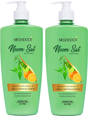 MEGHDOOT Neem Shampoo for Dandruff Control & Hair Fall | Anti-Bacterial & Anti-Fungal(800 ml)