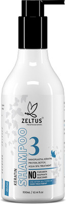 ZELTUS Keratin Shampoo | Soft & Anti Frizz | Split End & Damage Repair | All Hair Types(300 ml)