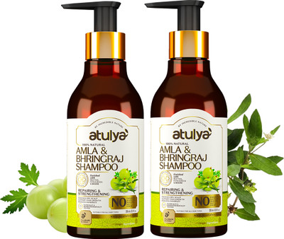 Atulya Amla & Bhringraj Shampoo - SLS & Parabene Free (Pack of 2)(600 ml)