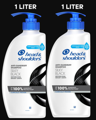 Head and Shoulders Silky Black Anti Dandruff Shampoo 1 L*2(2 L)