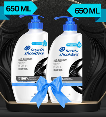 Head and Shoulders Silky Black Anti Dandruff Shampoo(1300 ml)