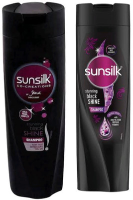 SUNSILK Stunning Black Shine Shampoo 169ml x 2n(338 ml)
