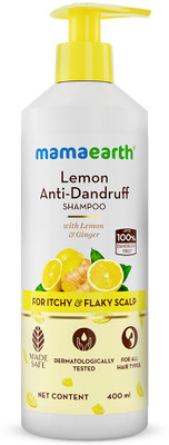 Mamaearth Lemon Anti-Dandruff Shampoo with Lemon & Ginger for Itchy & Flaky Scalp(400 ml)