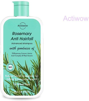 ACTIWOW Rosemary Anti Hair Fall Shampoo For Repairing Split Ends and Reducing Fall(300 ml)