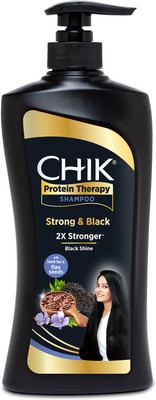 Chik Protein Solution Thick And Glossy Shampoo, Bhringraj Oil & Black Tea(650 ml)