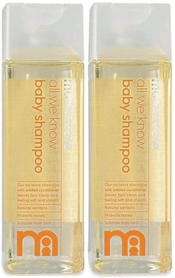 Mothercare All We Know Baby Shampoo |Gentle No-Tear Formula for Soft & Shiny Hair|Pack of 2(600 ml)