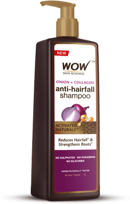 WOW SKIN SCIENCE Onion & Collagen Anti-Hairfall Shampoo | New & Improved Formulation(1 L)
