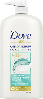 DOVE Anti Dandruff Clean & Fresh Shampoo, Prevents Dandruff & Dry Scalp (1 L)