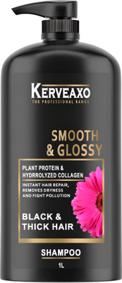 kerveaxo smooth & shine Keratin Super Shine Shampoo 1000ml | Infused with Keratin(1 L)