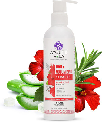 Ayouthveda Daily Volumizing Shampoo|Bio-Active Formula For Thicker Fuller & Healthier Hair(200 ml)