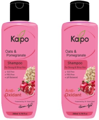 KAIPO Oats & Pomegranate Shampoo for Strong & Shiny Hair (Pack Of 2)(400 ml)