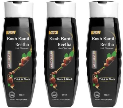 PATANJALI Kesh Kanti Reetha Hair Cleanser Shampoo 180ML 3PCS(540 ml)