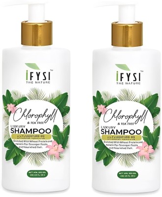 Ifysi Chlorophyll and Tea Tree with Fluidipure Anti-Dandruff Luxury Shampoo-Pack of 2(600 ml)