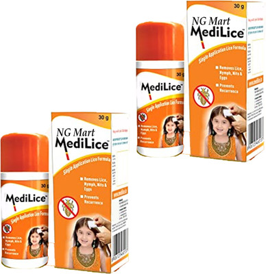 NG MART MEDILICE LICE CLEANSING SHAMPOO FOR LICE REMOVES & HEAALTHY SCALP PACK OF - 2(60 ml)