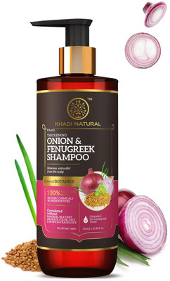 KHADI NATURAL Onion & Fenugreek Shampoo - Power Botanics | Prevent Hair Fall(310 ml)