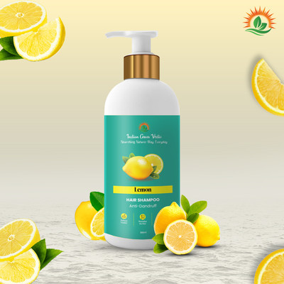 INDIAN GRASS VEDIC Lemon Anti-Dandruff Shampoo: Refresh & Revitalize Your Scalp(300 ml)